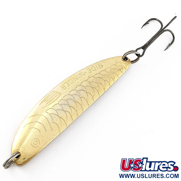 Vintage  Acme Side-Winder, 3/4oz gold fishing spoon #21162