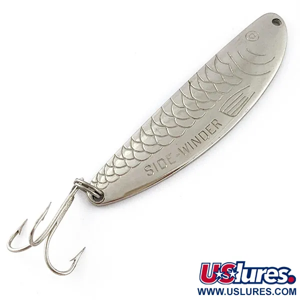 Vintage Acme Side-Winder, 1/2oz nickel fishing spoon #21163
