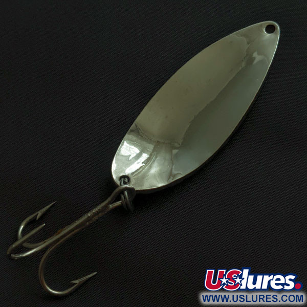 Vintage   Acme Little Cleo bubbles, 3/4oz nickel/blue fishing spoon #21168