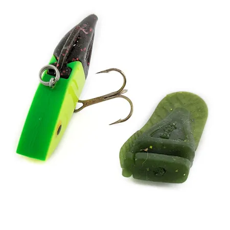 Vintage Berkley PowerBait Power Rattle, 1/2oz chartreuse/red/green fishing lure #21170