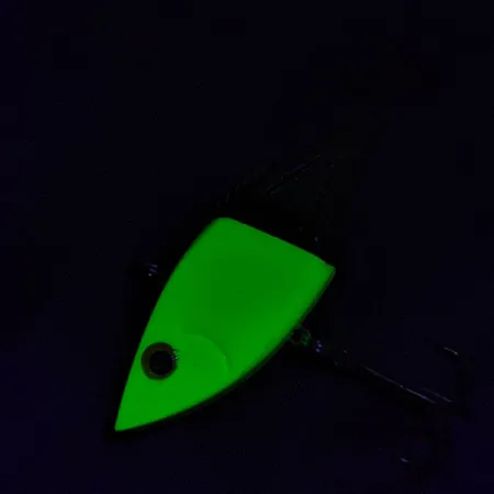 Vintage Berkley PowerBait Power Rattle, 1/2oz chartreuse/red/green fishing lure #21170