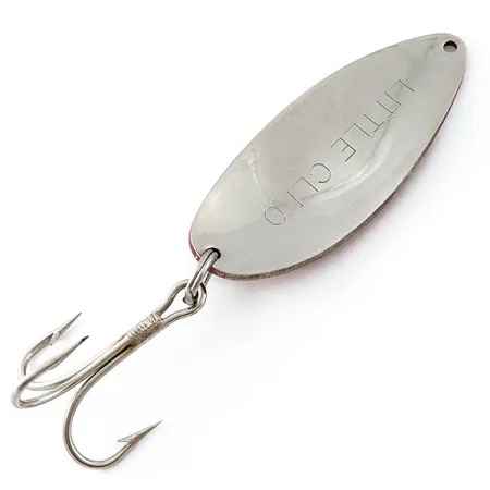 Vintage Acme Little Cleo, 1 1/4oz red/white/nickel fishing spoon #21171