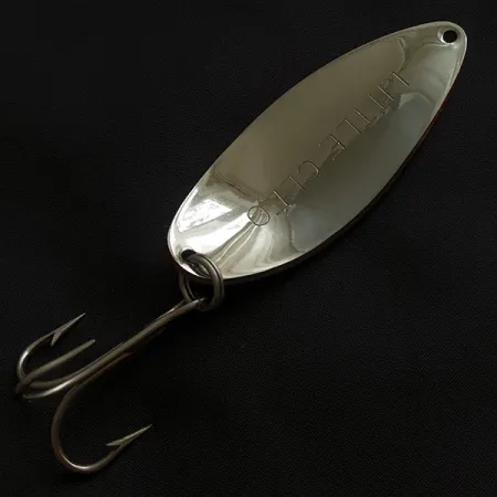 Vintage Acme Little Cleo, 1 1/4oz red/white/nickel fishing spoon #21171