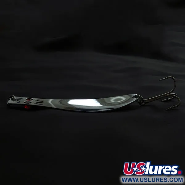 Vintage Herter's GLH Spoon (Japan), 1oz nickel/red eyes fishing spoon #21173