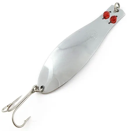 Vintage Herter's GLH Spoon (Japan), 1oz nickel/red eyes fishing spoon #21173