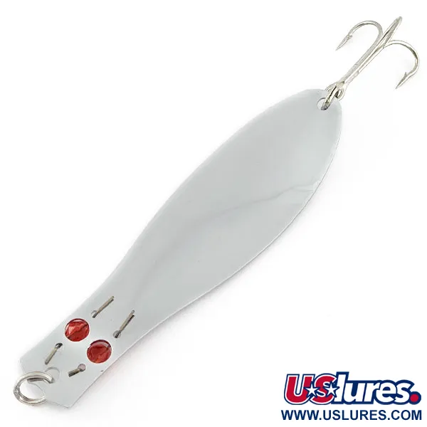 Vintage Herter's GLH Spoon (Japan), 1oz nickel/red eyes fishing spoon #21173