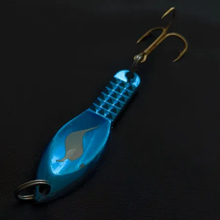 Vintage Spoofer Mark V, 3/4oz blue fishing spoon #21179