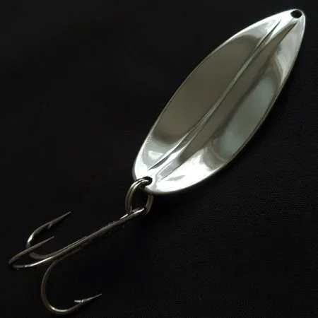 Vintage TODDCO Main Liner, 3/4oz nickel/red fishing spoon #21190