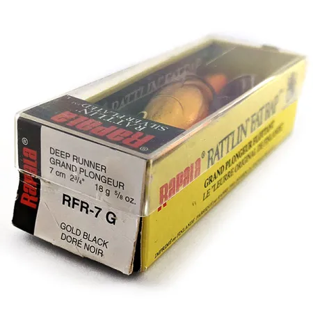 Rapala Rattlin Fat Rap RFR-7 G, 2/3oz GB (Golg Black) fishing lure #21191