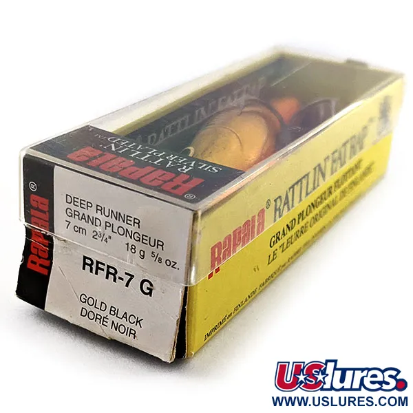   Rapala Rattlin Fat Rap RFR-7 G, 2/3oz GB (Golg Black) fishing lure #21191