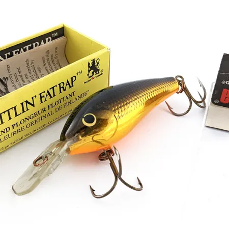 Rapala Rattlin Fat Rap RFR-7 G, 2/3oz GB (Golg Black) fishing lure #21191