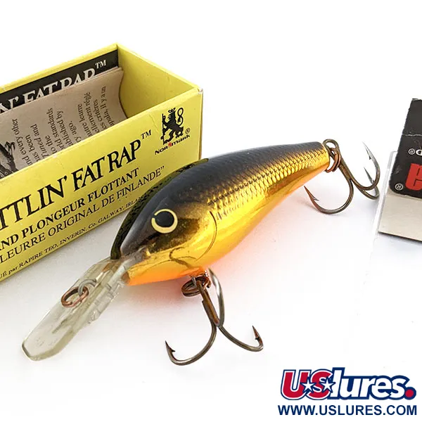   Rapala Rattlin Fat Rap RFR-7 G, 2/3oz GB (Golg Black) fishing lure #21191