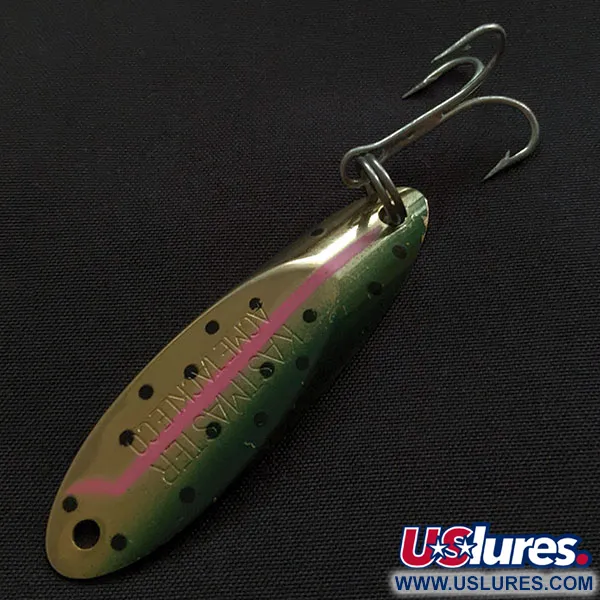 Vintage Acme Kastmaster, 1/2oz gold trout fishing spoon #21196
