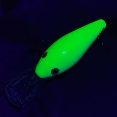 Vintage Rapala Fat Rap FR 7 (Finland), 1/2oz chartreuse fishing lure #21207