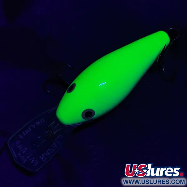 Vintage   Rapala Fat Rap FR 7 (Finland), 1/2oz chartreuse fishing lure #21207