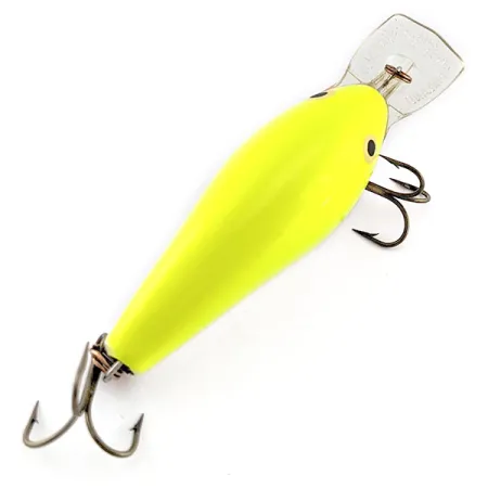 Vintage Rapala Fat Rap FR 7 (Finland), 1/2oz chartreuse fishing lure #21207