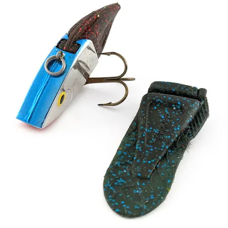 Vintage Berkley PowerBait Power Rattle, 1/2oz nickel/red/blue fishing lure #21224