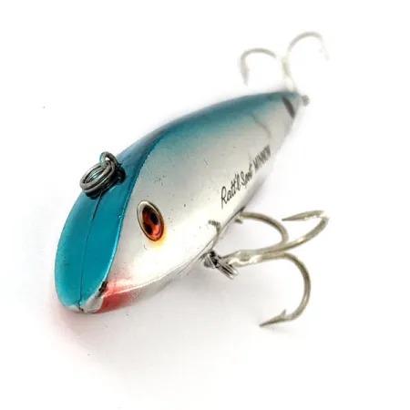 Vintage Cotton Cordell Ratt'l Spot Minnow, 2/3oz silver/blue fishing lure #21234