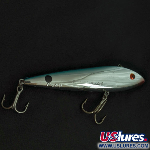 Vintage   Cotton Cordell Ratt'l Spot Minnow, 2/3oz silver/blue fishing lure #21234