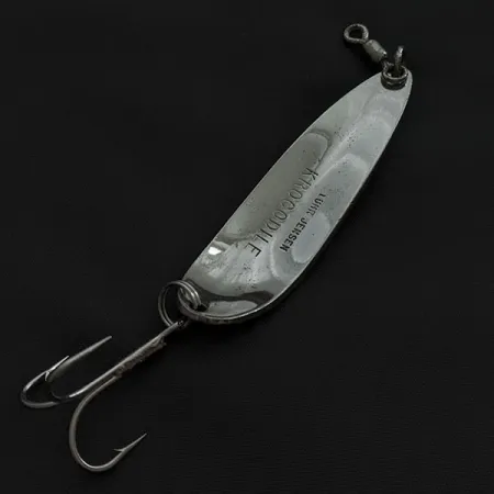Vintage Luhr Jensen Krocodile #5, 1oz Hammed Nickel fishing spoon #21241