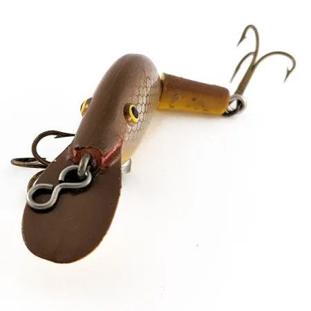 Vintage Eppinger Sparkle Tail, 1/4oz yellow/brown fishing lure #21248