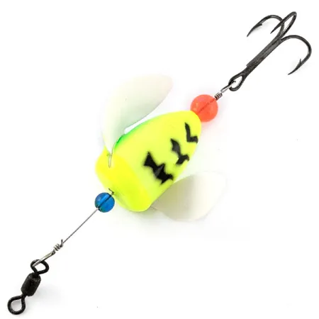 Vintage Yakima Bait Spin-N-Glo, 1/8oz Fire tiger spinning lure #21250