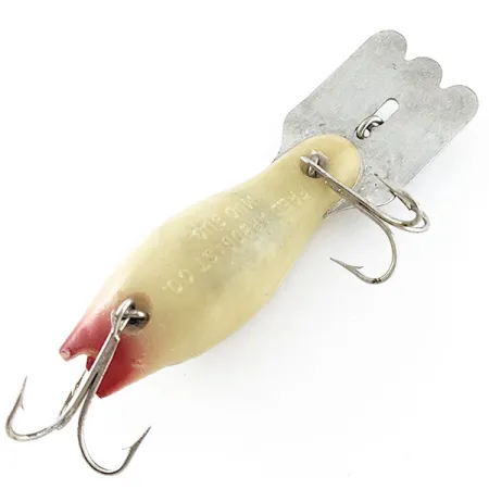 Vintage Fred Arbogast Mud Bug, 1/2oz bone fishing lure #21255