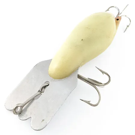 Vintage Fred Arbogast Mud Bug, 1/2oz bone fishing lure #21255