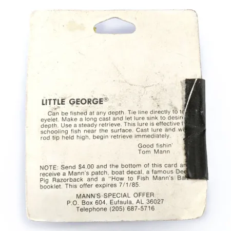 Mann's Bait  Little George, 2/5oz nickel fishing #21257