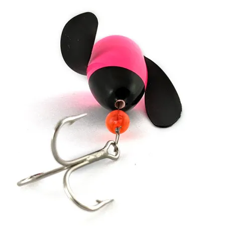 Vintage Yakima Bait Spin-N-Glo, 1/4oz black/pink spinning lure #21260