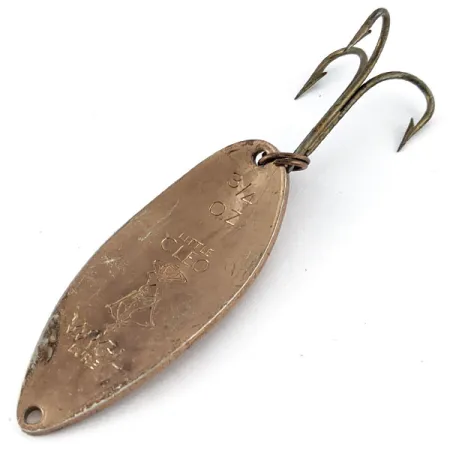 Vintage Seneca Little Cleo (Hula Girl), 1/2oz gold fishing spoon #21269