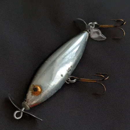Vintage Cotton Cordell Crazy Shad, 1/3oz silver fishing lure #21277