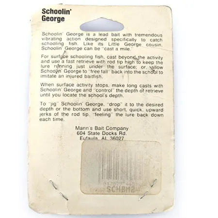 Mann's Bait  Mann's Schoolin' George, 3/5oz Chartreuse fishing spoon #21280