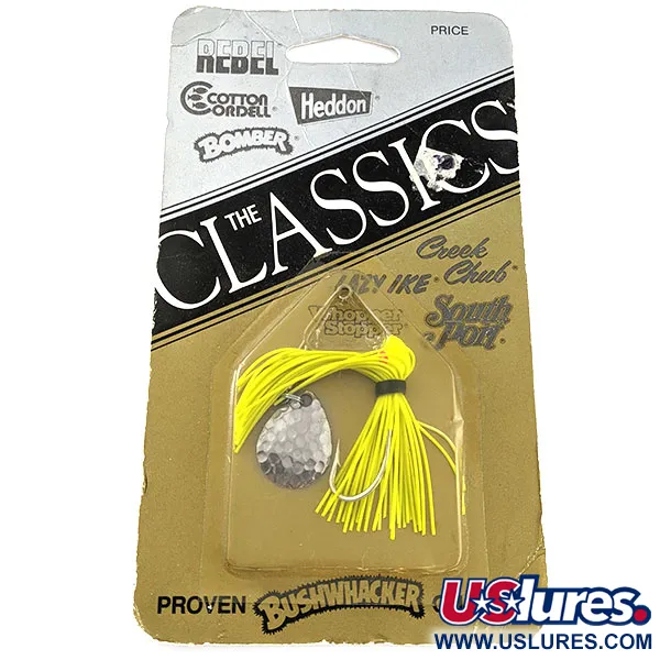   Bomber the Classics bushwacker spinnerbait, 1/8oz nickel/yellow fishing #21283