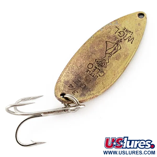 Vintage  Seneca Little Cleo (Hula Girl), 3/4oz gold fishing spoon #21286