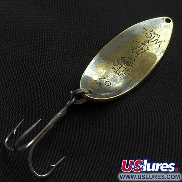 Vintage  Seneca Little Cleo (Hula Girl), 3/4oz gold/nickel fishing spoon #21287