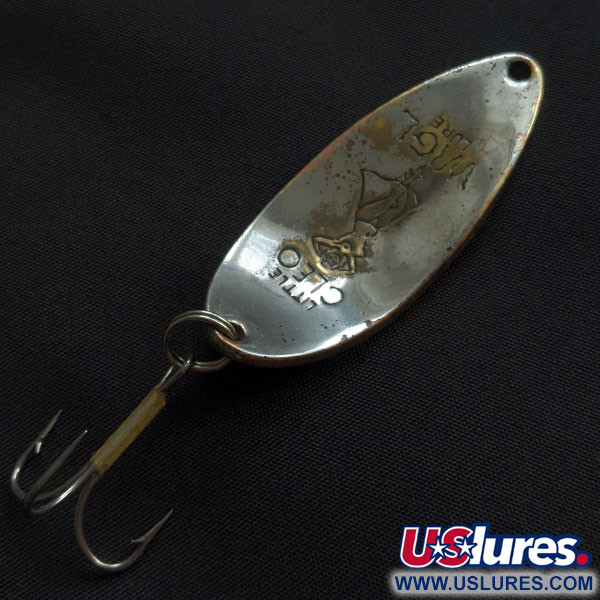 Vintage  Seneca Little Cleo (Hula Girl), 1/2oz nickel fishing spoon #21288