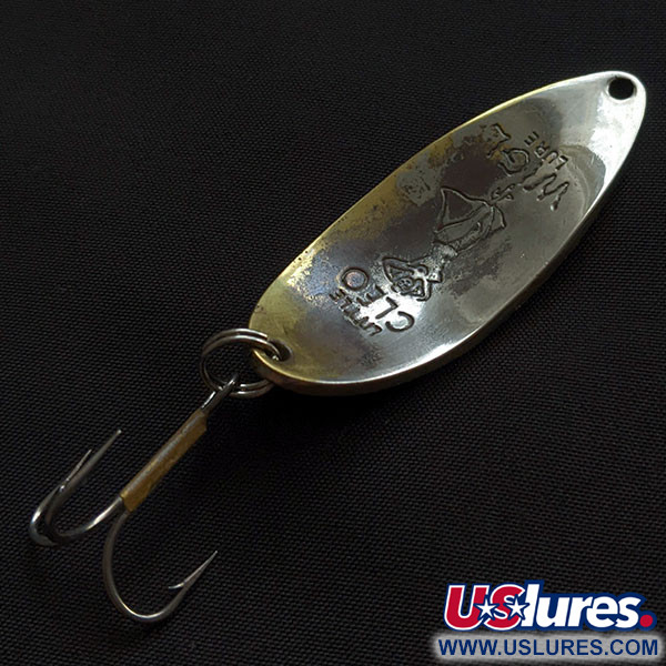 Vintage  Seneca Little Cleo (Hula Girl), 1/2oz gold/nickel fishing spoon #21289