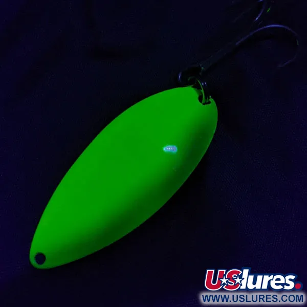 Vintage  Seneca Little Cleo (Hula Girl), 3/4oz yellow/green/nickel fishing spoon #21290