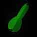 Vintage  Glen Evans Loco 2 Glow, 1/4oz nickel/white/green Glow - glows in the dark fishing spoon #21300