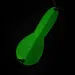 Vintage  Glen Evans Loco 2 Glow, 1/4oz nickel/white/green Glow - glows in the dark fishing spoon #21300