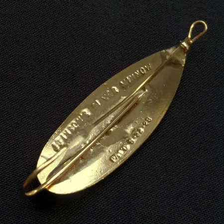 Vintage Johnson Silver Minnow, 3/16oz gold fishing spoon #21305