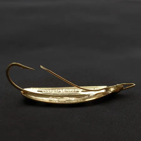 Vintage Johnson Silver Minnow, 3/16oz gold fishing spoon #21305