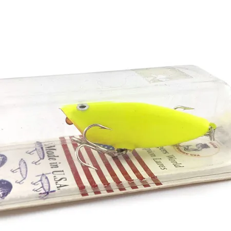 Luck E Strike Rogers popper, 1/4oz yellow fishing lure #21309