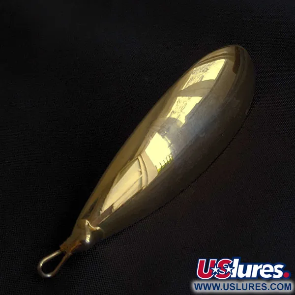 Vintage   Johnson Silver Minnow, 1/2oz gold fishing spoon #21335