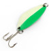 Vintage   Seneca Little Cleo Glow, 1/4oz red/white/nickel nickel/white/green Glow - glows in the dark fishing spoon #21337