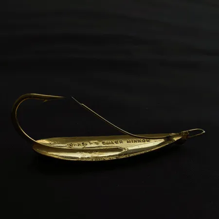 Vintage Johnson Silver Minnow, 1/2oz gold fishing spoon #21347