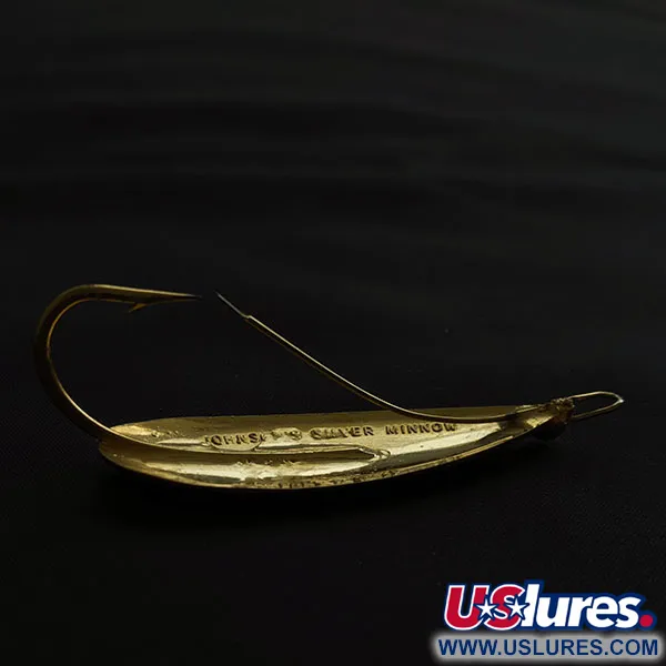 Vintage   Johnson Silver Minnow, 1/2oz gold fishing spoon #21347