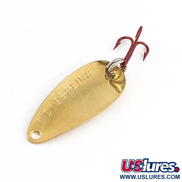 Vintage Acme Wonderlure, 1/32oz gold/red fishing spoon #21355