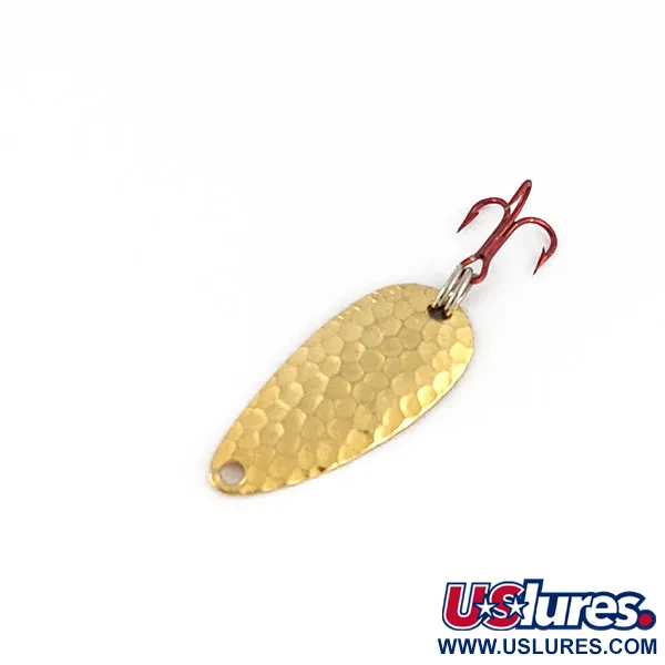 Vintage Acme Wonderlure, 1/32oz gold/red fishing spoon #21355